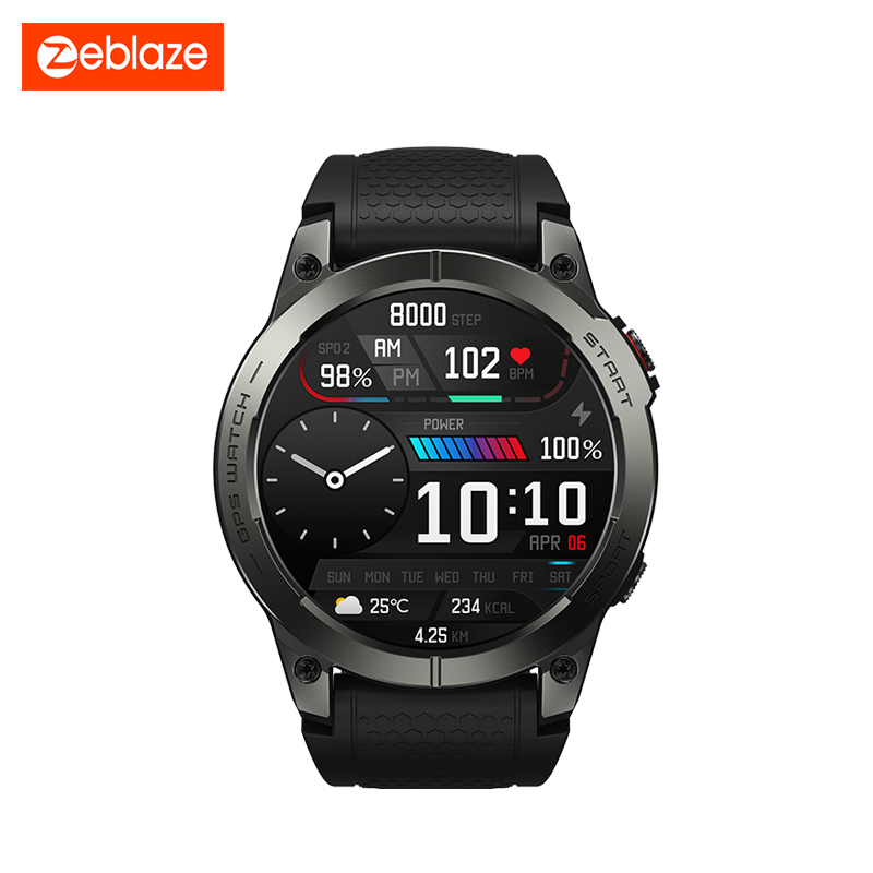 Zeblaze Stratos 3, умные часы премиум-класса с GPS, ультра HD AMOLED-дисплей, встроенные GPS, Hi-Fi, Bluetooth, телефонные звонки, умные часы для мужчин