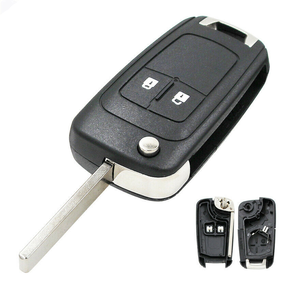 Para opel 2 botões chaves dobráveis habitação substituições chaves dobráveis para opel astra j corsa e insignia 2009-2015