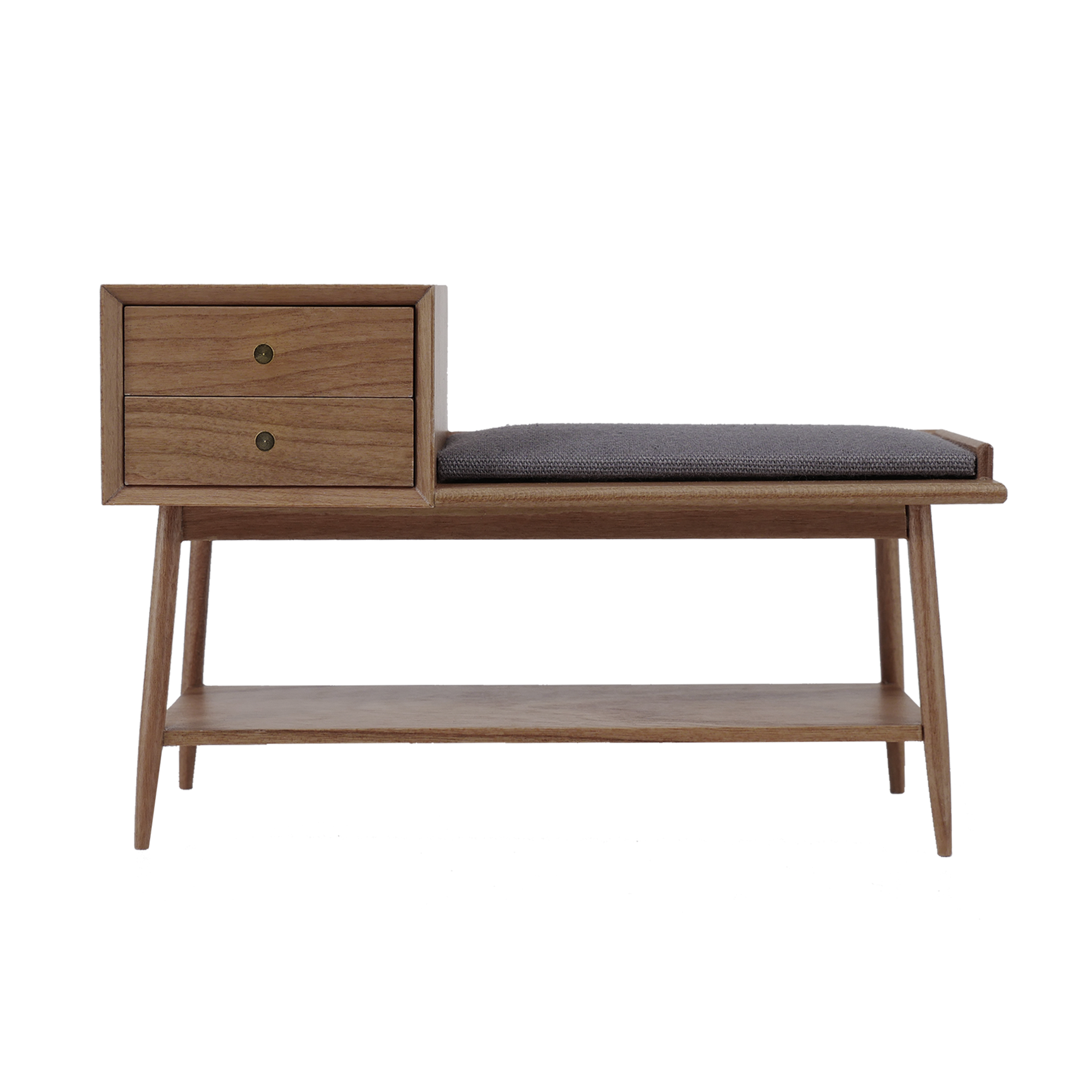 1/6 doll house model furniture accessories  mini model Red cherry wood solid wood shoe drawer for changing stool 24062