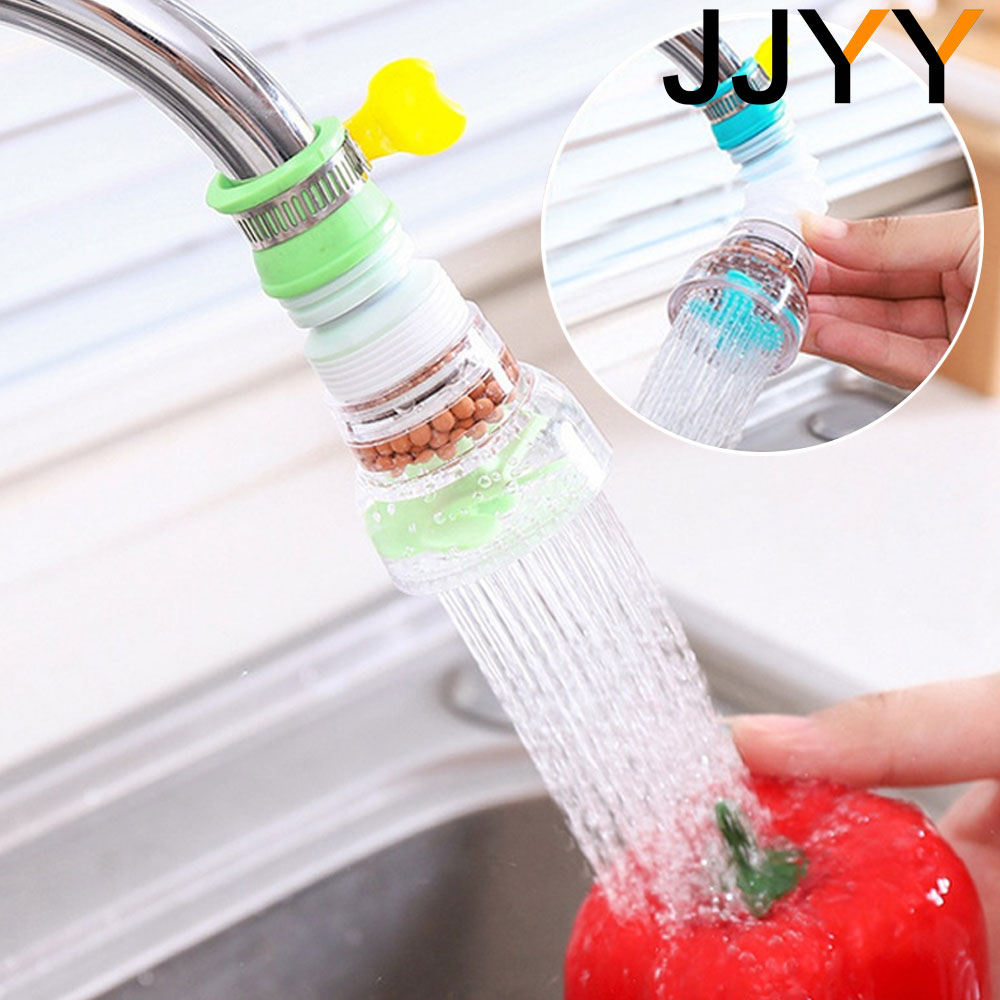 JJYY เครื่องกรองน้ําก๊อกน้ําหิน Maifan 360 °   หมุนฝักบัวอาบน้ําแบบยืดไสลด์กรองน้ําประปาห้องครัวฝักบัวป้องกันน้ํากระเซ็น