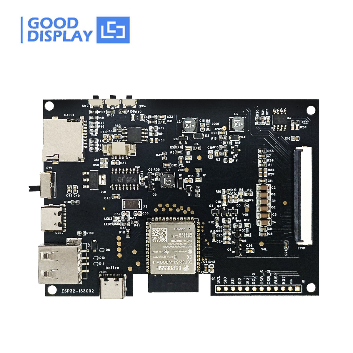 Плата драйвера дисплея GooDisplay 13,3 дюйма E6 Color E Ink, поддержка карт Wi-Fi/USB/SD, ESP32-133C02