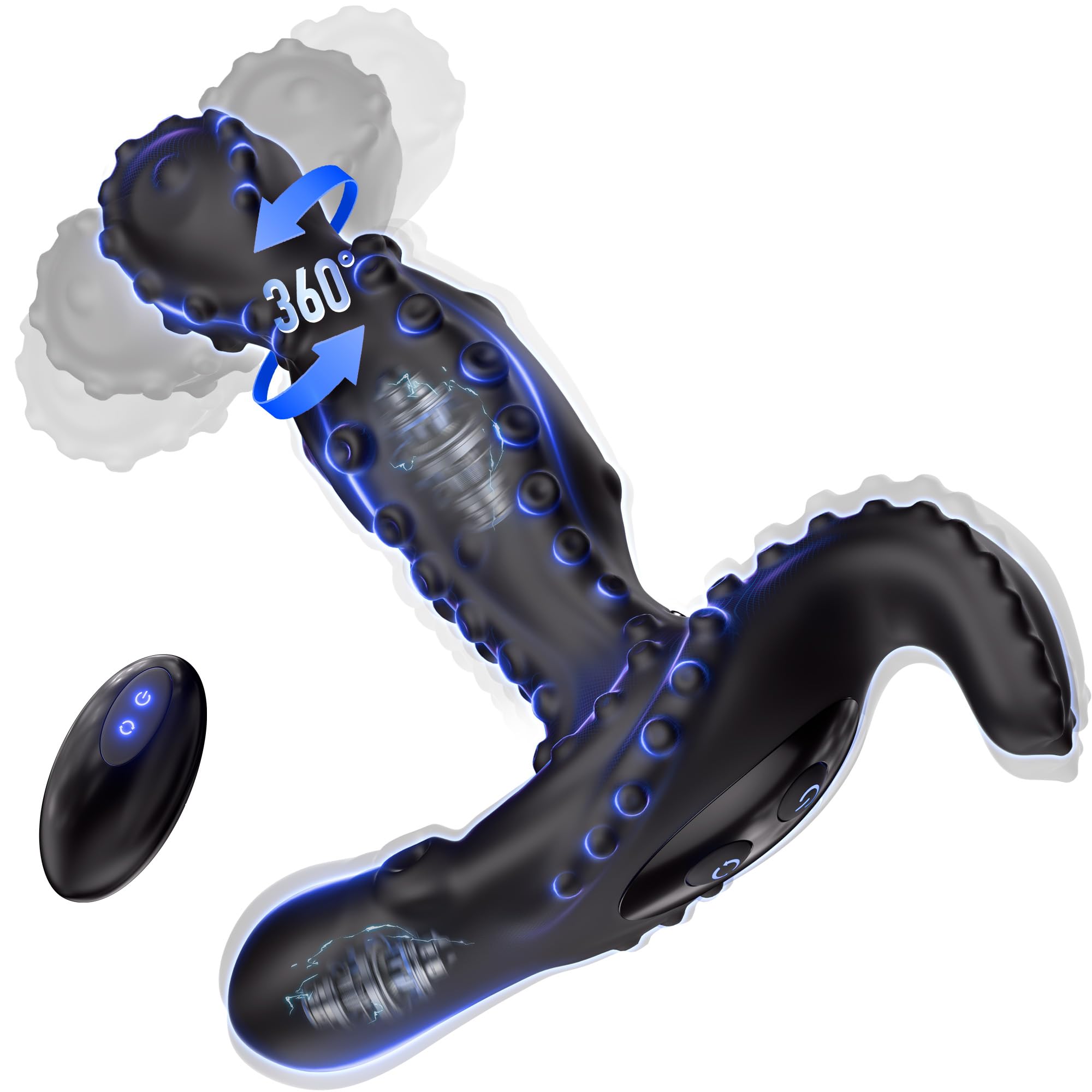 Joyoxia 360 °   Masseur de prostate rotatif, vibrateur anal pour hommes, télécommande, plug anal vibrant, jouets sexuels pour adultes, pour femmes gays