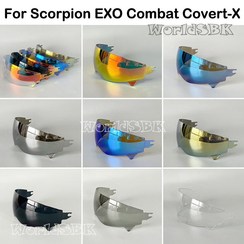 Kask motocyklowy tarcza obiektywu dla Scorpion EXO Combat/Covert-X Retro Scorpion akcesoria do kasku anty-UV szyba przednia Cascos Para