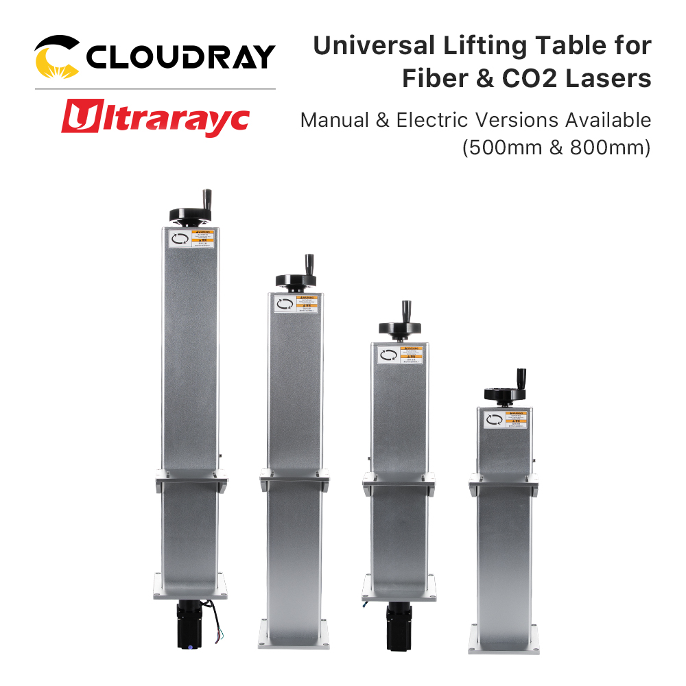 Ultrarayc Fiber & Co2 Lasermarkering Onderdeel Z-as Heftafel Hoogte 500 & 800 mm met motor voor DIY 1064nm Fiber Markering Onderdeel