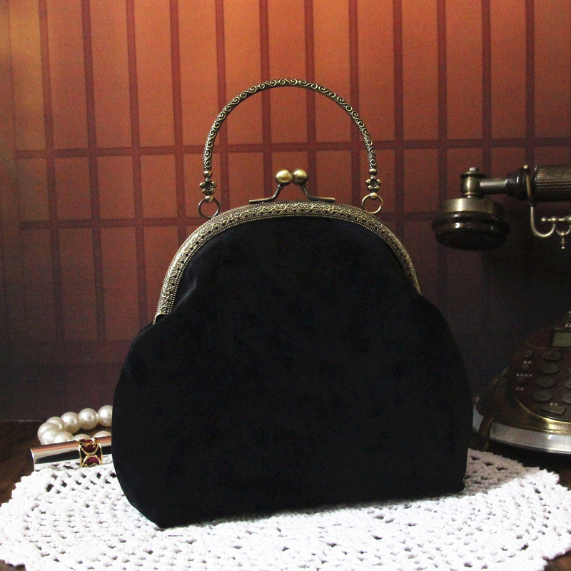 Vintage Black Lock Shell กระเป๋ากระเป๋า Fringe พู่ Classic Chic Lady ผู้หญิงแม่ของขวัญกระเป๋ากระเป๋าถือสตรีกระเป๋า 120 ซม.