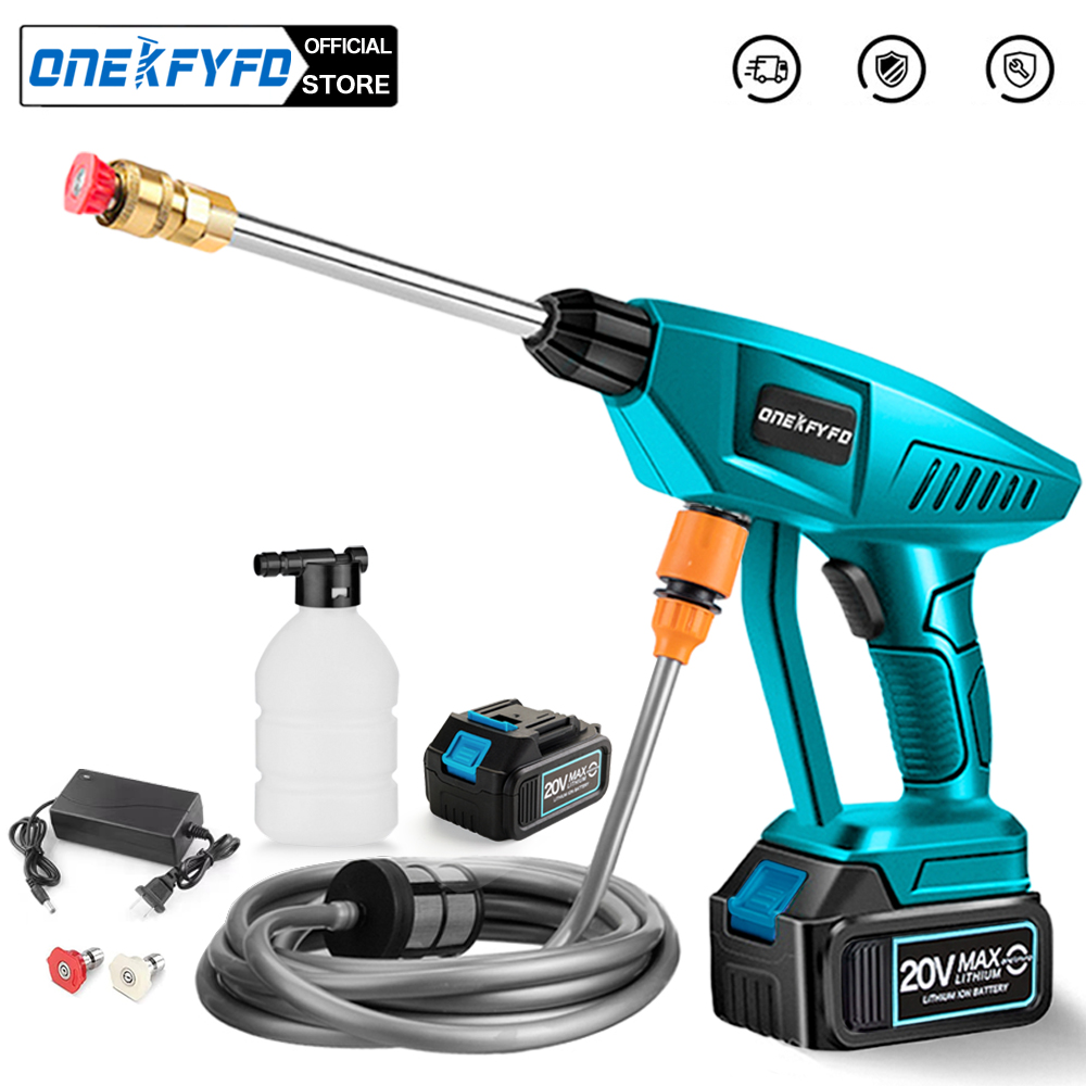 30BAR Không Dây Áp Lực Cao Máy Phun Xịt Rửa Súng Nước Rửa Xe Áp Lực Nước Vệ Sinh Máy Makita Pin 18V