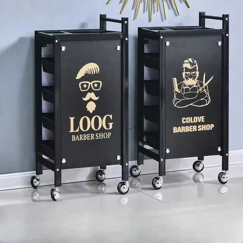 Carro para cosméticos, extensión de cabello, carrito portátil, salón auxiliar de hierro, estética profesional, Carrello Parrucchiere, ruedas de coche