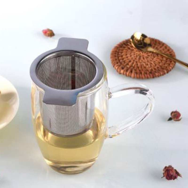 Stainless Steel Dual Ear Fine Mesh Filter Tea Infuser Fine Reusable Spice Seasoning Ball Strainer Teapot Coffee Filter Kitchen