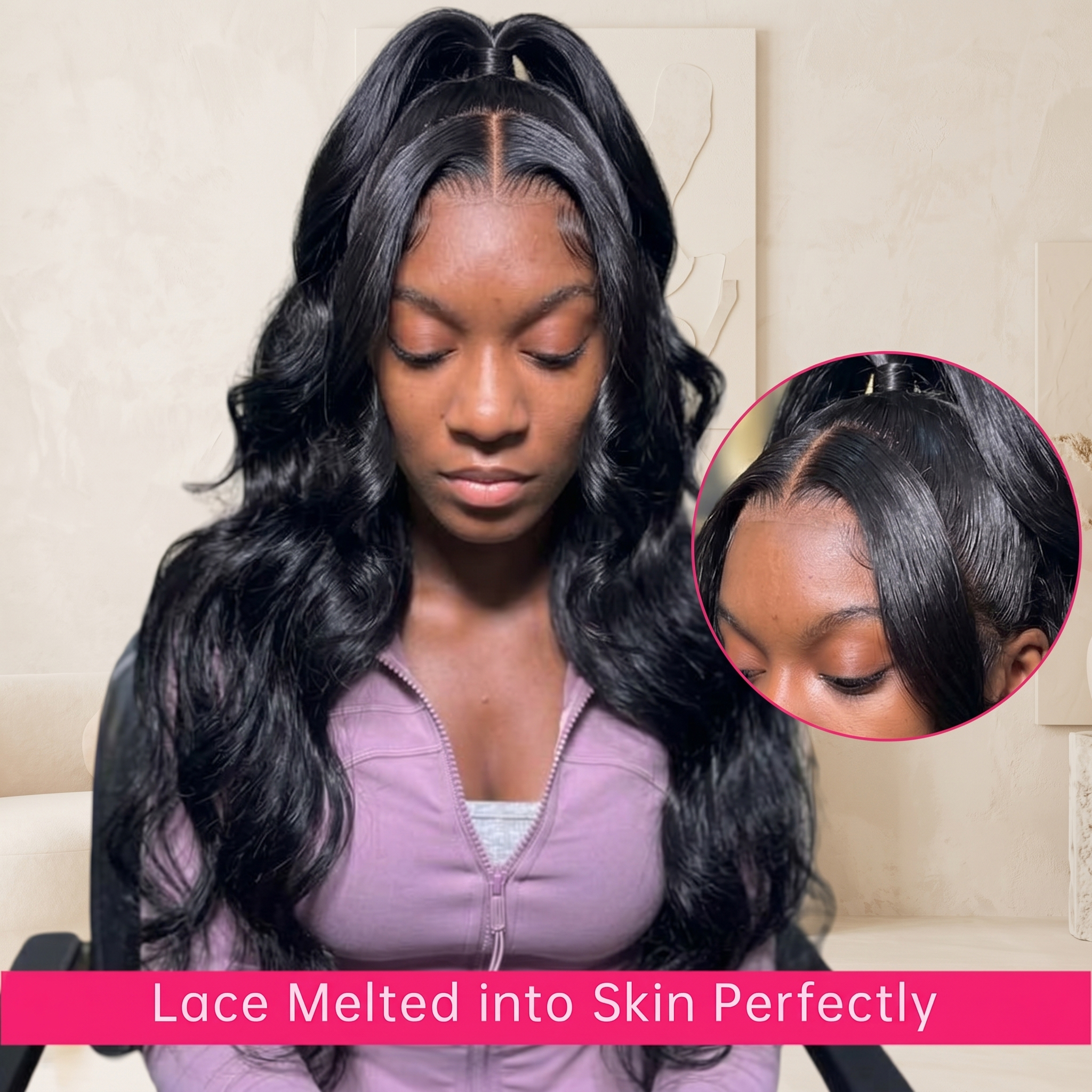 Smilegirl Boby Wave 360 Pelucas de Cabello Humano con Encaje Completo Pre-Arrancado HD 250 Densidad Invisible con Cordón Brasileño 360 Peluca Frontal de Encaje 30 40 Pulgadas Negro Natural