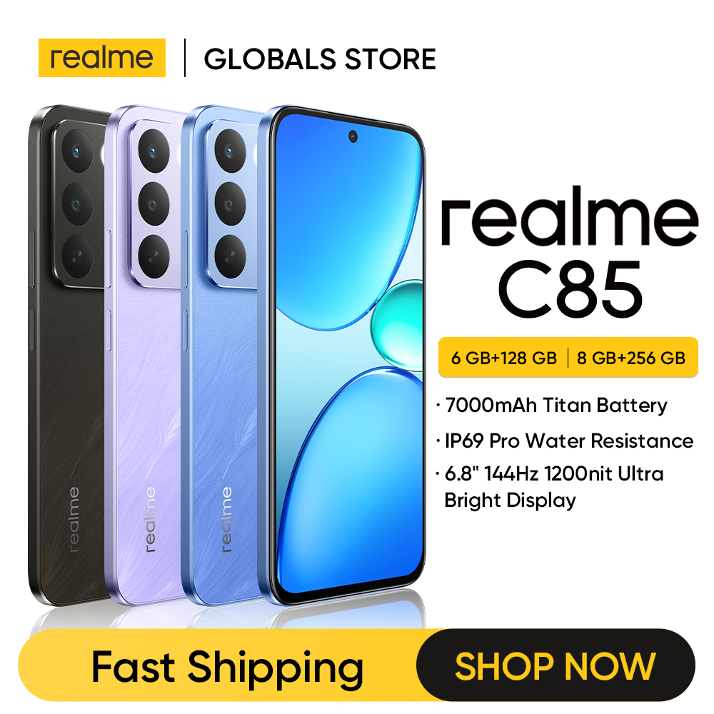 [В наличии] Смартфон realme C85, российская версия, 256 ГБ, чипсет Snapdragon 685, 6.8-дюймовый дисплей 144 Гц, аккумулятор 7000 мАч, камера 50 МП