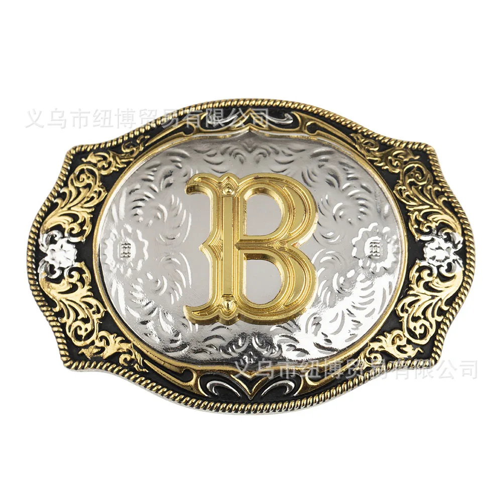 Letter Riemgesp Van A Tot Z Goldern Legering Accessoires Western Denim Stijl