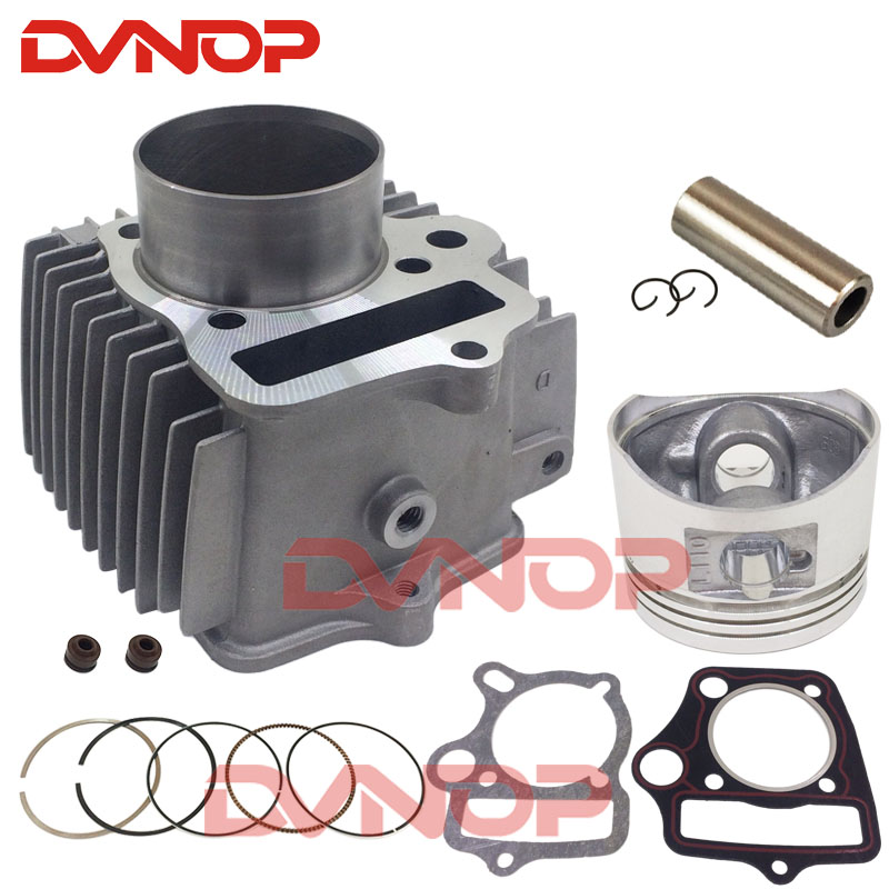52.4Mm Silinder Head Assembly DENGAN GASKET Piston Set untuk 110cc Mesin ATV Quad Sepeda Motor Go Kart