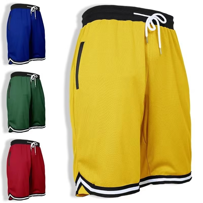 Pantalones Cortos Deportivos para Hombre, 6 Colores, Transpirables, de Secado Rápido, para Gimnasio, Entrenamiento, Baloncesto y Fitness