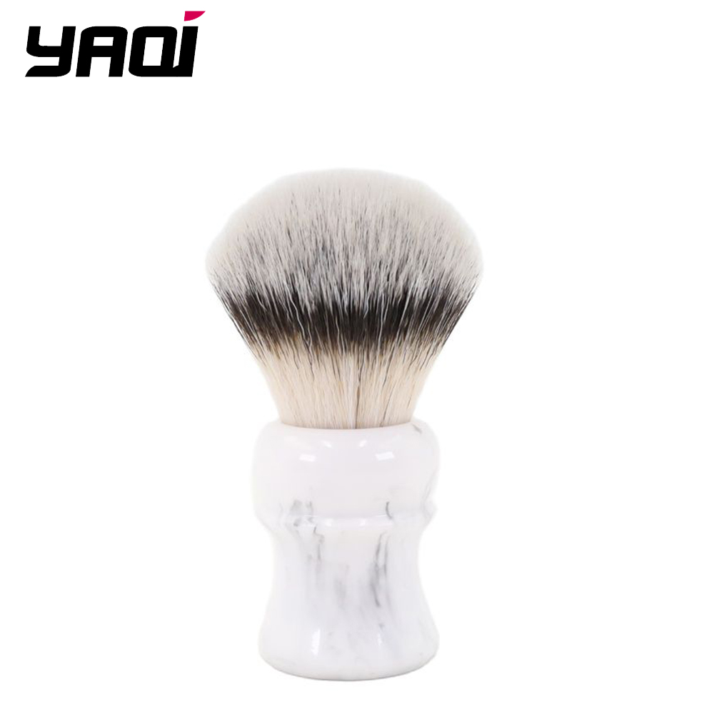 YAQI Everest 24mm Weiß Marmor Synthetische Haar Reise Rasierpinsel Herren Rasierer Pinsel