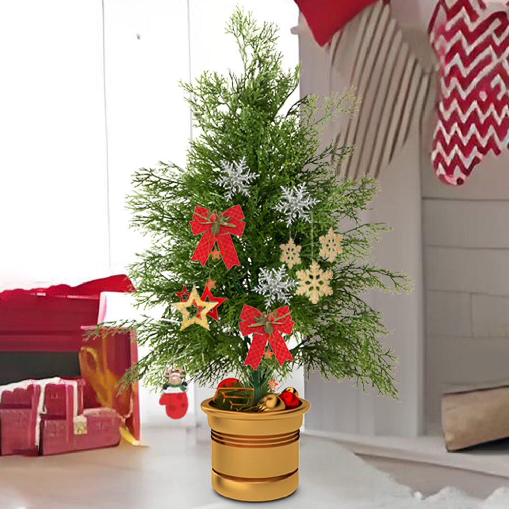 40-50 cm Kunstmatige Kerst Pijnboom Plastic Xmas Ceder Boomtak Veranda Planten Voor Nieuwjaar Vakantie Party tuin Home Decor