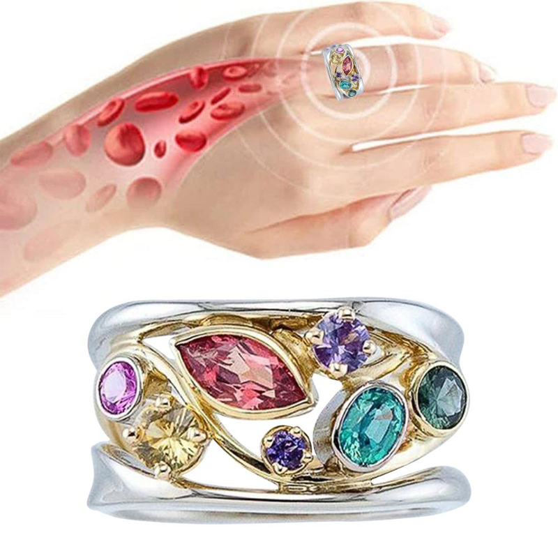 Женское кольцо для магнитной терапии Torina Crystal Quartz Ionix Ring Ionix Therapy Кварцевое кольцо для похудения Лимфодренаж