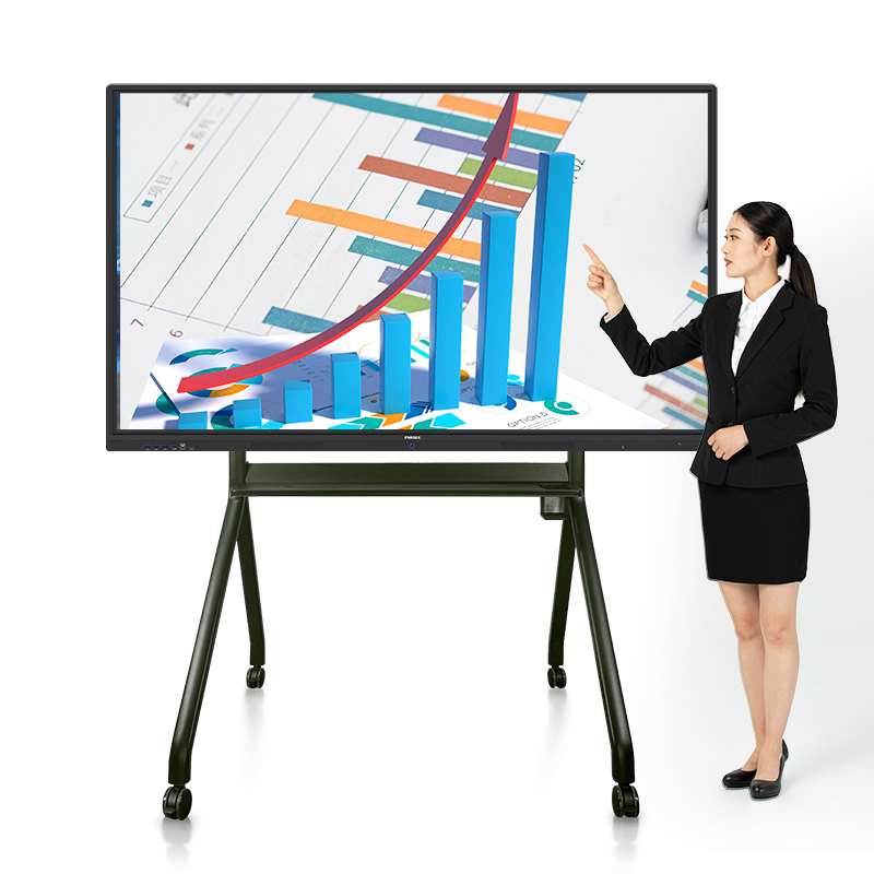 65 Inch Adjustable Height 360 Reversible Double Sided Interactive Teaching Board Large Mobile Whiteboard With Stand On Wheels