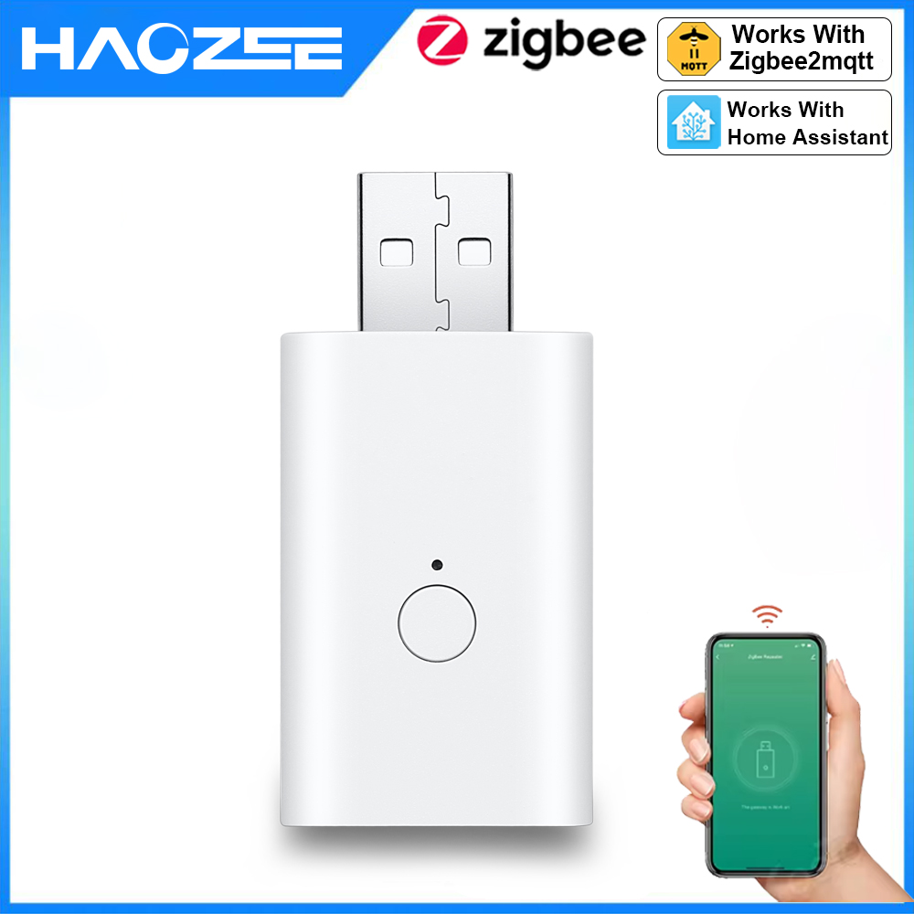 Haozee Smart ZigBee Signal Repeater USB Signal Amplifier Extender Smart Home Automation Support Home Assistant Zigbeem2qtt