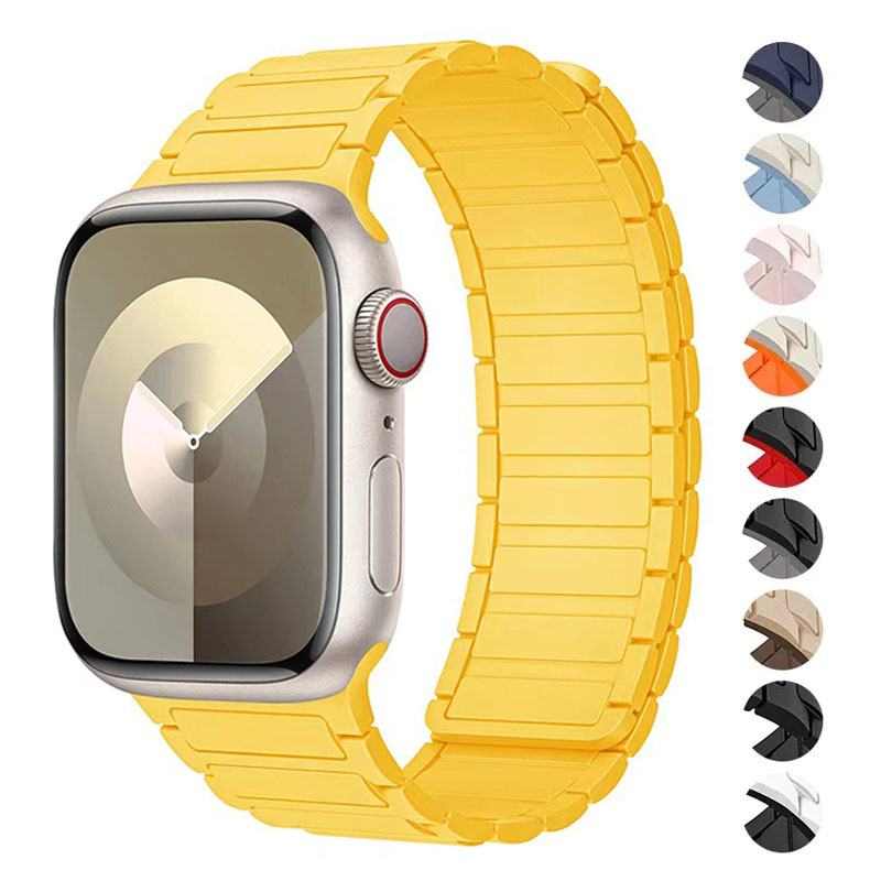 Cinturino magnetico per cinturino Apple Watch 45mm 49mm 44 mm 40mm 41mm 38mm 42mm Bracciale in silicone iWatch Series 8 7 6 9 Se Ultra 2030