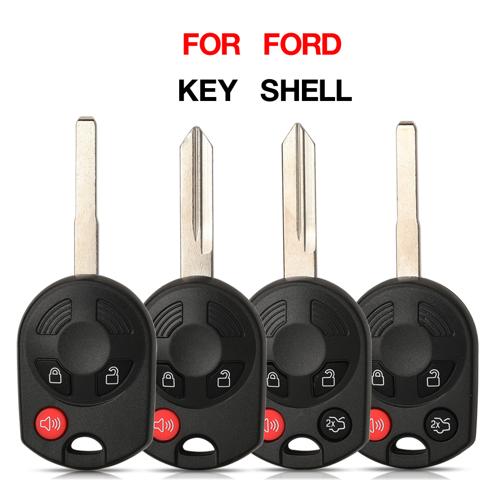 Jingyuqin 3/4 кнопка дистанционного ключа автомобиля брелок для Ford C-Max Edge Escape Focus Lincoln Mazda Mercury Uncut FO38 HU101 лезвие ключа