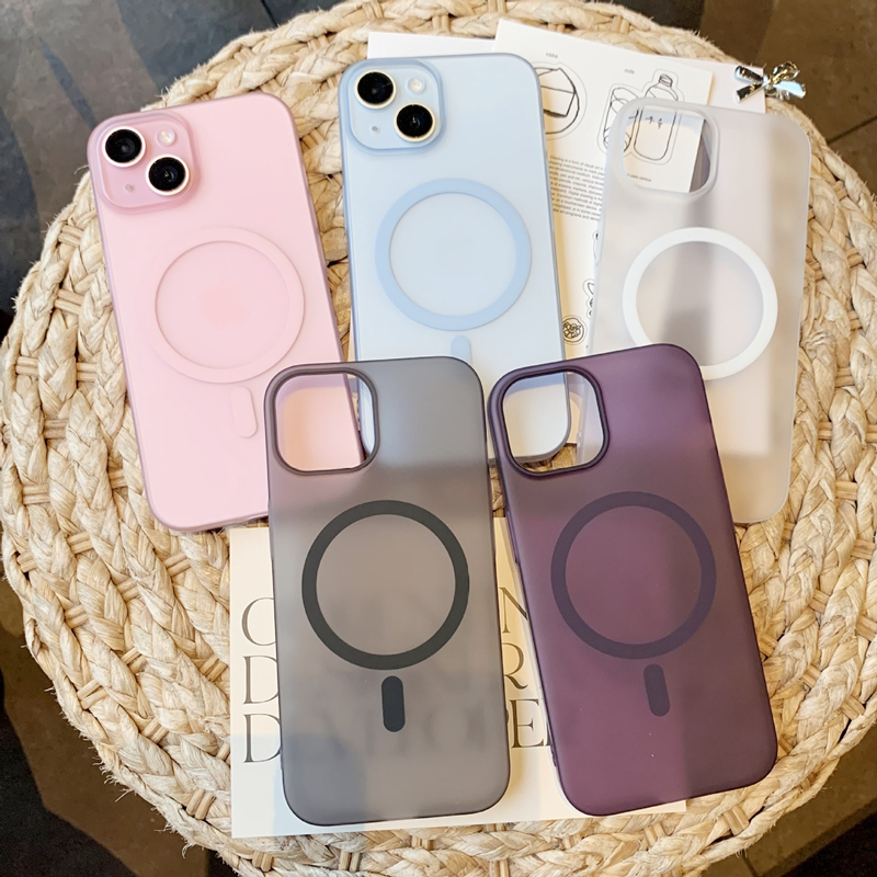 Матовый полупрозрачный магнитный чехол для iPhone 17, 16, 15, 14 Plus 13 12 Pro Max для Magsafe Wireless Charge Hard PC, ультратонкий чехол