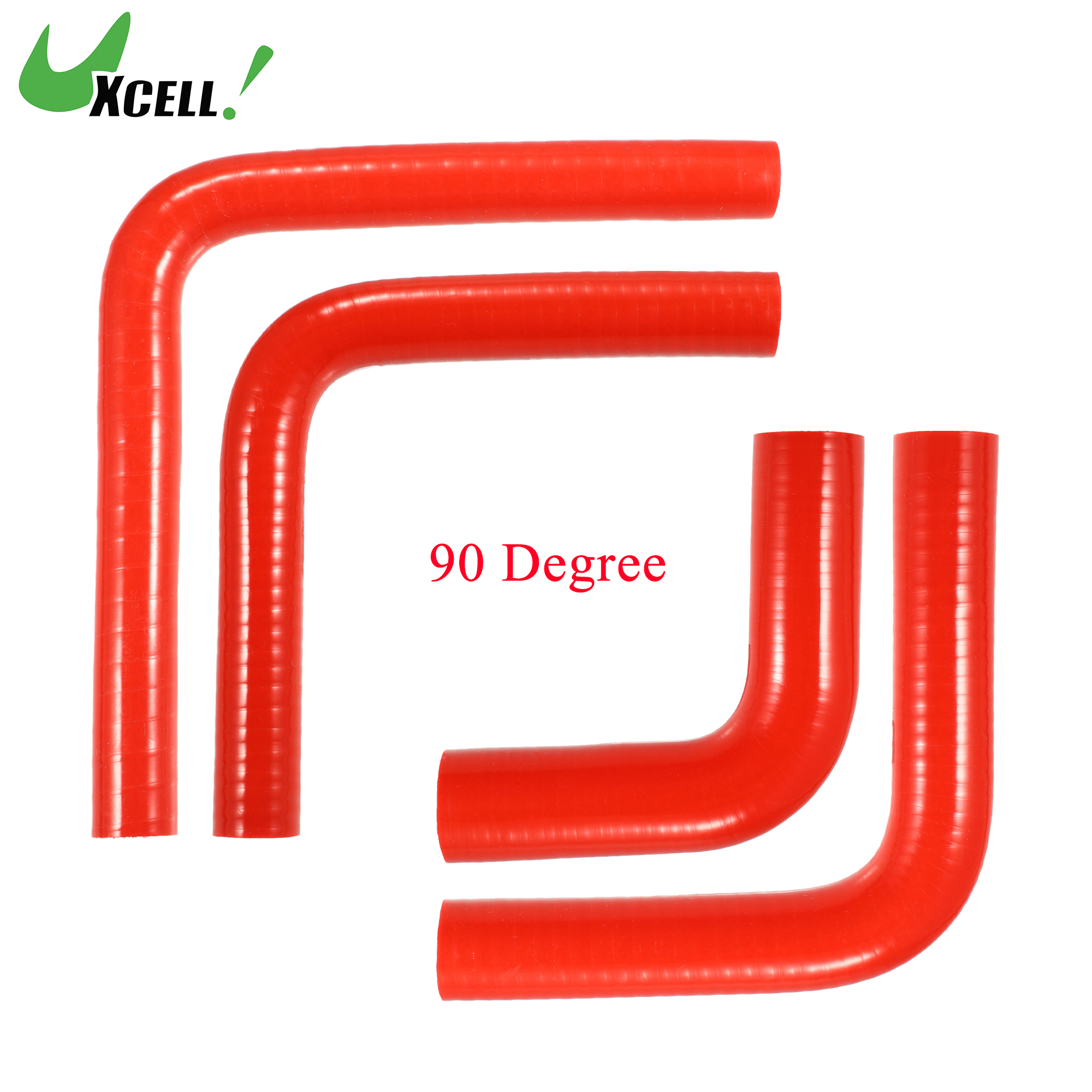UXCELL 90 Gradi 9.5/11/13/16/19/22/25/28/32/35/40/45/48/54MM Gomito Tubo In Silicone Accoppiatore Intercooler Tubo 150*150MM Rosso