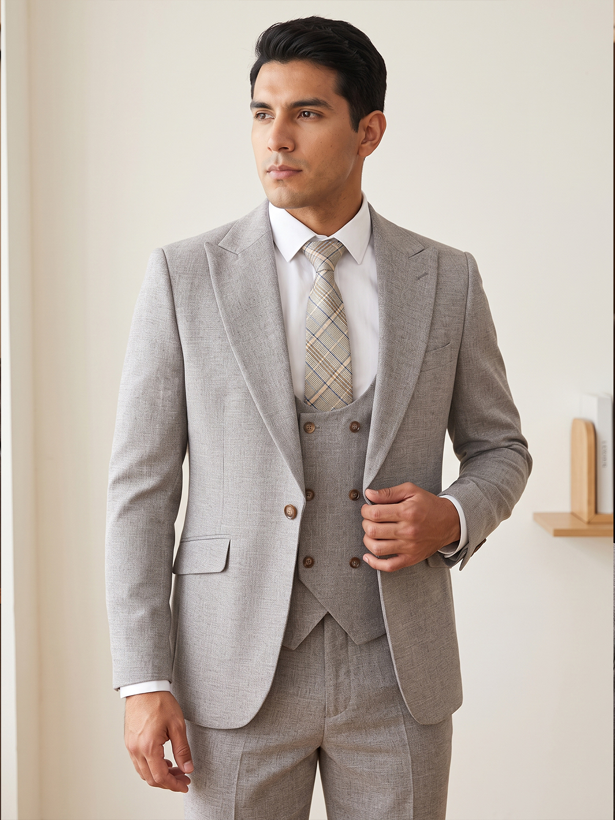 ST Cassy Komplette Herrenanzüge Hochwertige Elegante Slim-Fit Formelle Büro- und Freizeit-Bankett-Groomsman-Sets Bräutigam-Hochzeitsanzug