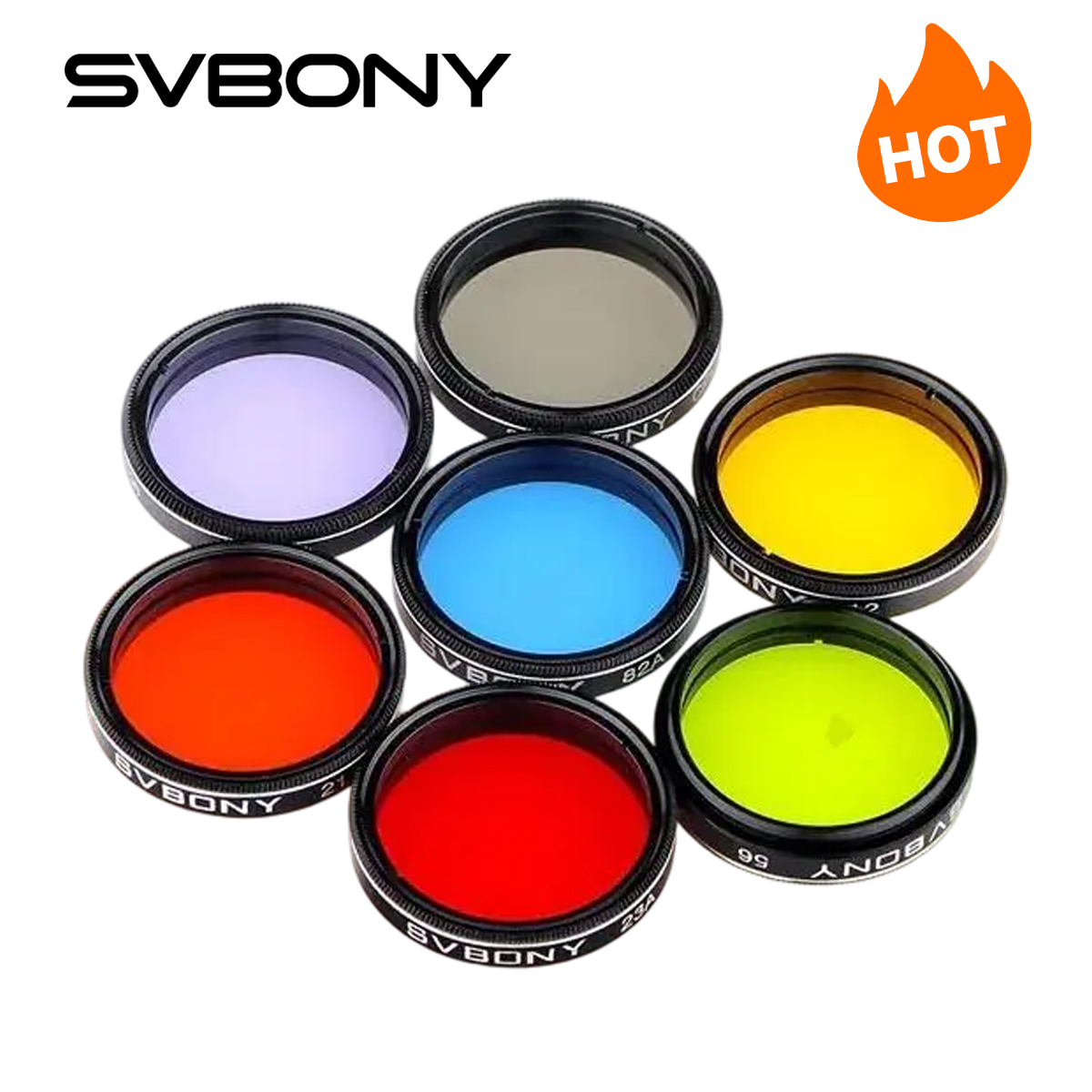 Filtr SVBONY 1,25 "księżyc + filtr CPL + zestaw filtrów pięciokolorowych do wzmocnienia widzenia księżyca i planowania zmniejsza zanieczyszczenie światła SV155