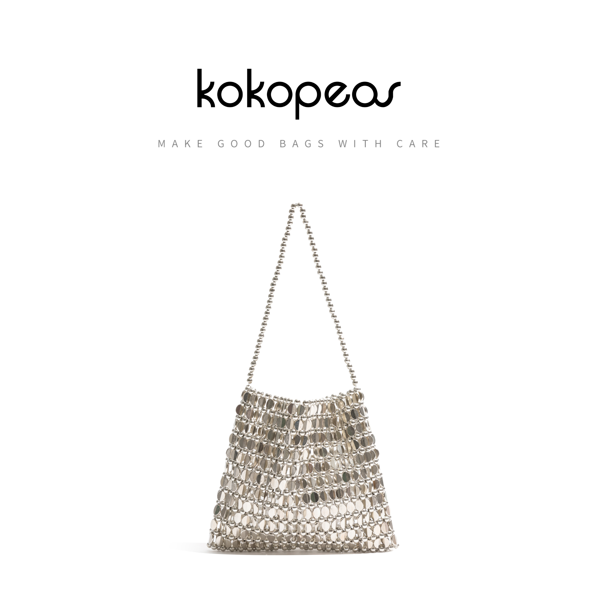 KOKOPEAS, bolso hecho a mano con cuentas, bolso tejido con purpurina para teléfono, bolsos de lujo para mujer, bolso de hombro tipo bandolera con lentejuelas brillantes, Hobos de noche