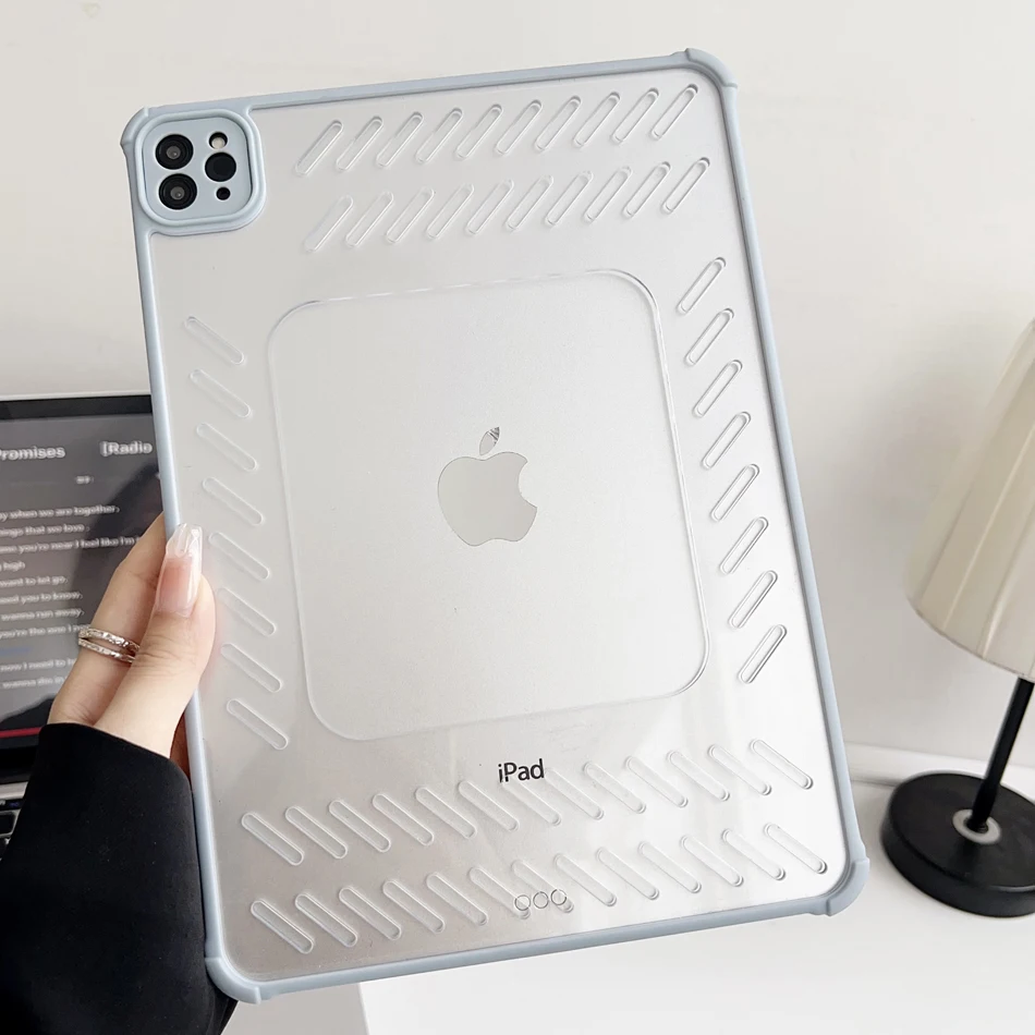 Полый чехол для планшета 2025 года, рассеивающий тепло, для iPad Pro Air 4, 5, 6, 7, 8, 9, 10, 11-го поколения, мини-чехлы 10,9, 11 12,9, 13-дюймовый чехол