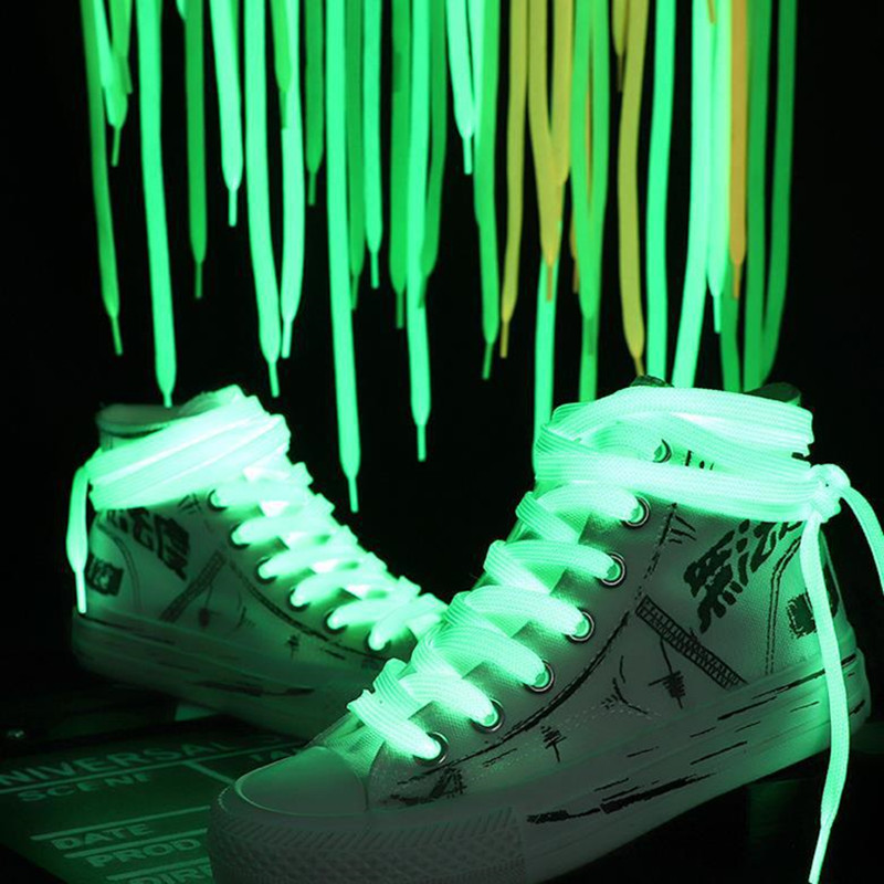 2PC/para świecące w ciemności światła dzieci zabawki Luminous Shoelace naklejki śmieszne sportowy prezent działa fluorescencyjne zabawki prezentowe dla dzieci