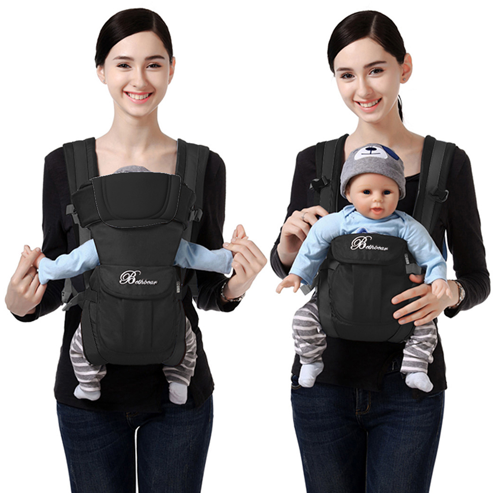 Porta-bebês, porta-mochila ergonômica 4 em 1, porta-bebês facilmente ajustável para recém-nascidos e crianças pequenas