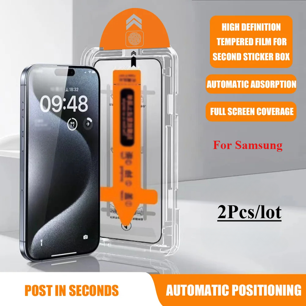 2 Stuks Stofvrij Eenvoudige Installatie Screen Protector Voor Samsung S25 S24 Ultra S23 FE S22 S21 S25 + S24 + A35 A55 A16 A54 A51 A52 A53