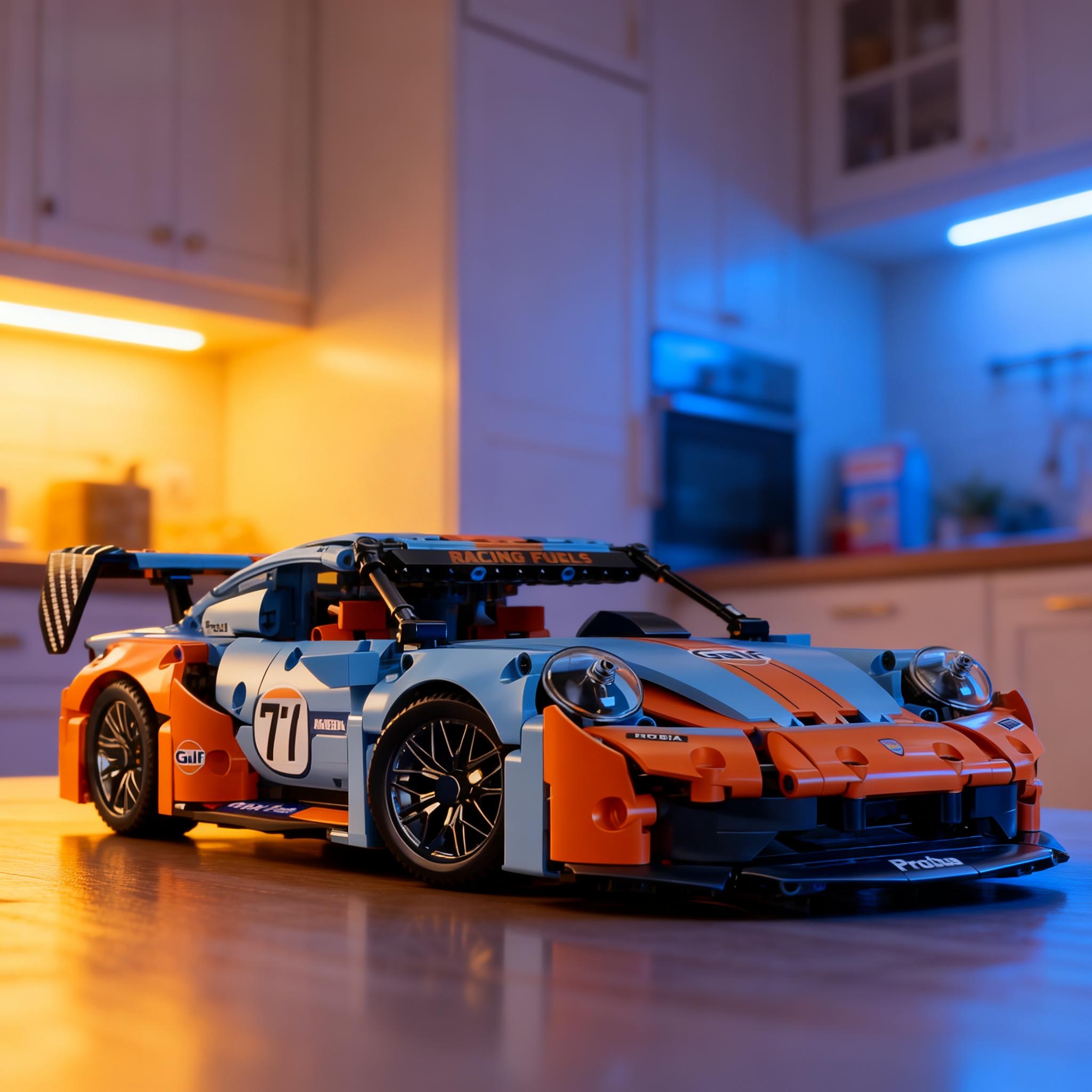 Mobil Balap RC Teknologi Kota 911 Compete Speed, Blok Bangunan Supercar Terkenal, Balap Drift, Mainan Festival, Hadiah