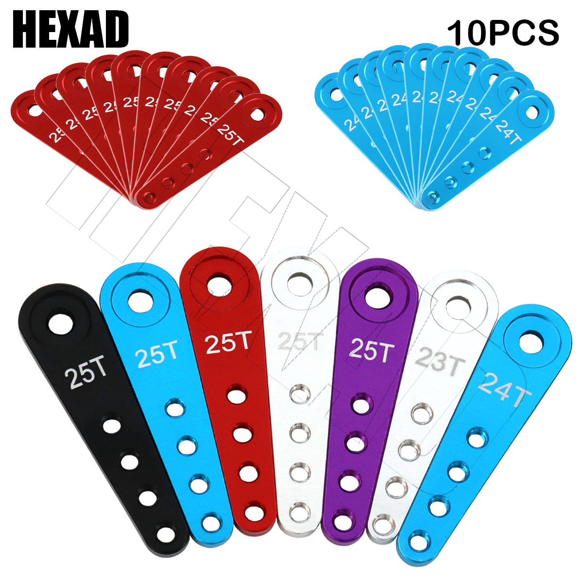 25T/24T/23T Servo Sterzo In Metallo Braccio di Estensione Corno 37 millimetri per 1/10 RC Auto Barca Futaba HSP Wltoys SCX01 RC Auto Crawler parti