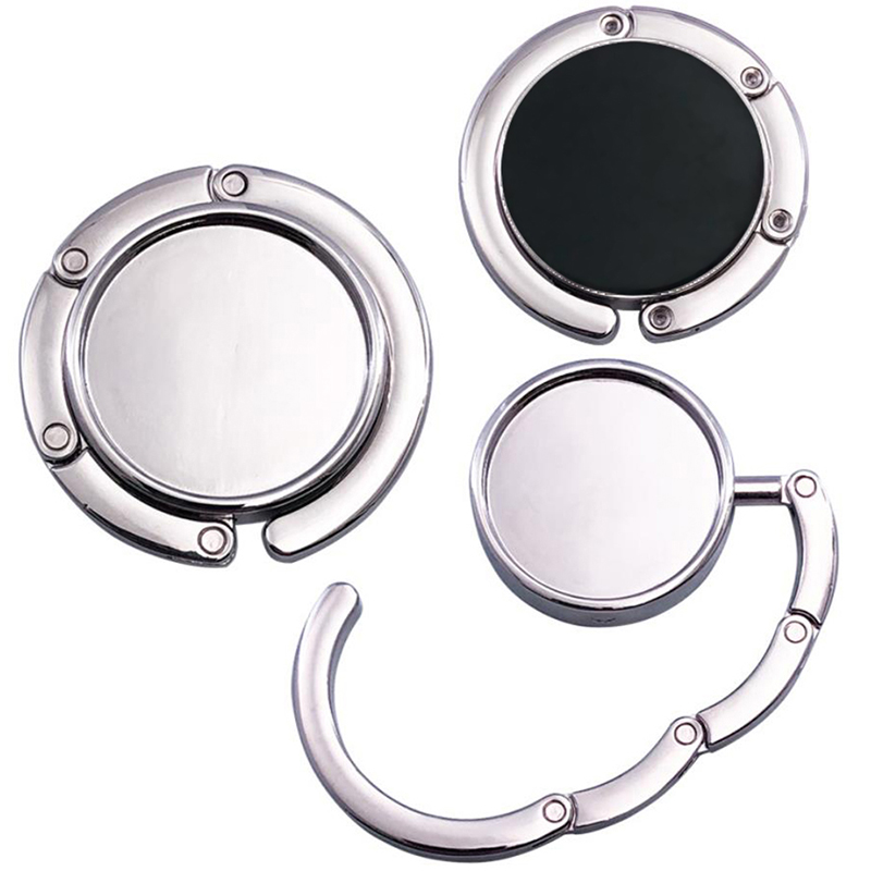 1Pc Color plata portátil plegable aleación monedero bolso colgador gancho soporte mesa gancho