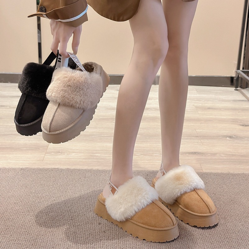 2024 Nieuwe wintersneeuwlaarzen voor dames - met bont gevoerd met dik fleece en warm katoen