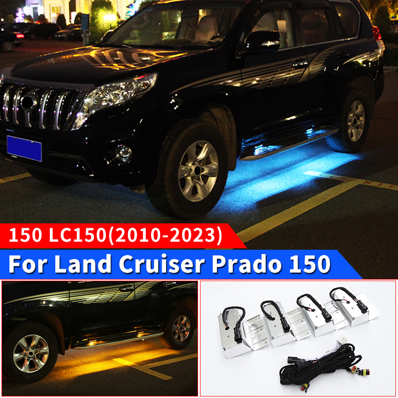2010-2021 Toyota Land Cruiser Prado 150 Lc150 Fj150 Светодиодная лампа с педальсветильник, лампа для проекции, аксессуары для украшения внешней части тойота ленд крузер прадо 150 2020 2019 2018 2017 2016 2015 2014 2013