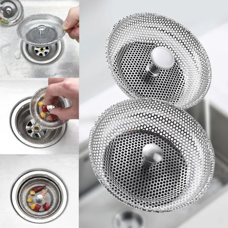 廃棄物プラグキッチンシンクストレーナー交換洗面器排水フィルターステンレス鋼シャワーヘアキャッチャー浴室付属品