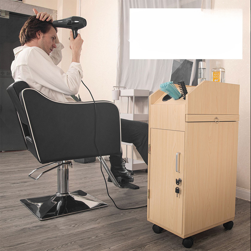 Kapperskar Esthetische Roulette Opslag Trolley Make-Up Schoonheidssalon Manicure Hulpwielen Houten Roterende Auto