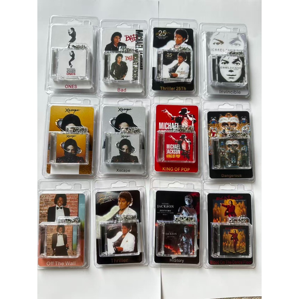 Mini porte-clés album CD de Michael Jackson avec NFC, emballage exquis et matériau acrylique haute définition