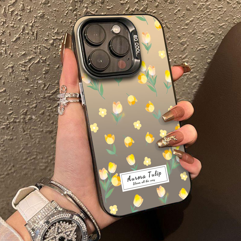 Voor Realme C65 C67 4G 5G C61 C63 C55 C51 C53 C11 C12 C15 C17 C21Y C25Y C25S C30S V50S P1 Pro Case Schokbestendig IMD Cover Bloem