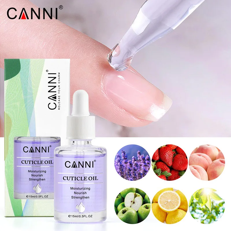 CANNI Nieuwe 15 ml Nagelriemolie 6 Smaak Nagel Voeden Zorg Puur Natuurlijke Manicure Cuticula Diep Hydrateren Olie Salon Cuticle Waterontharder