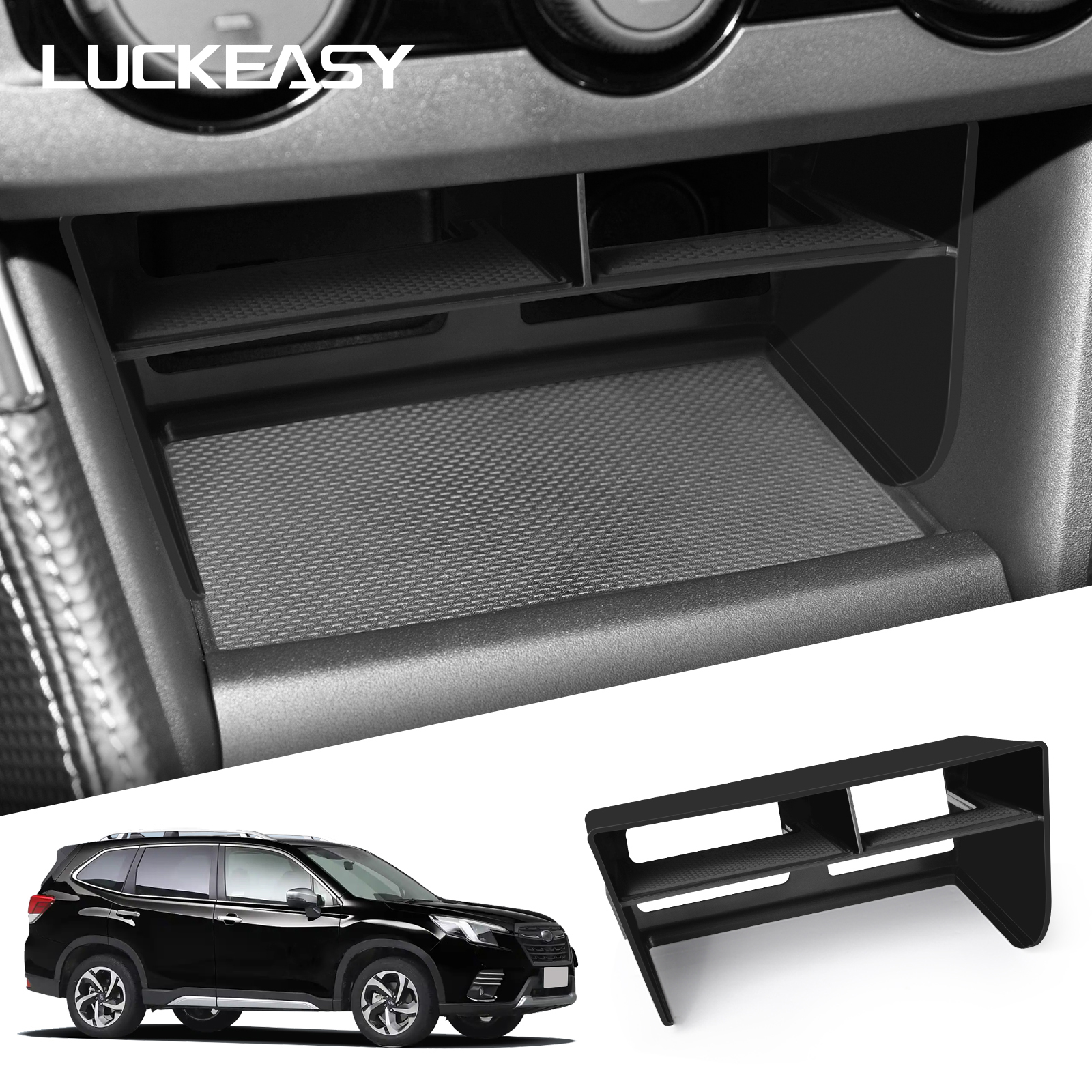 สําหรับ Subaru Forester 2019-2024 รถกล่องเก็บคอนโซลกลางคอนโซล Tidying Organizer ถาด Auto อุปกรณ์ตกแต่งภายใน