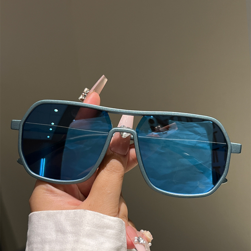 KAMMPT gafas de sol con montura Irregular para hombre 2025, nueva moda Vintage, gafas de sol con doble puente para mujer, gafas de sol con espejo de diseño de marca a la moda
