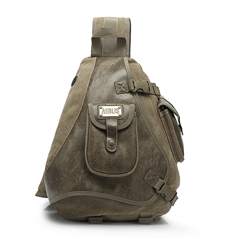 Nuova Borsa a Tracolla da Uomo in Tela, Borsa da Petto Impermeabile di Alta Qualità, Borsa Messenger Casual da Viaggio per Uomo