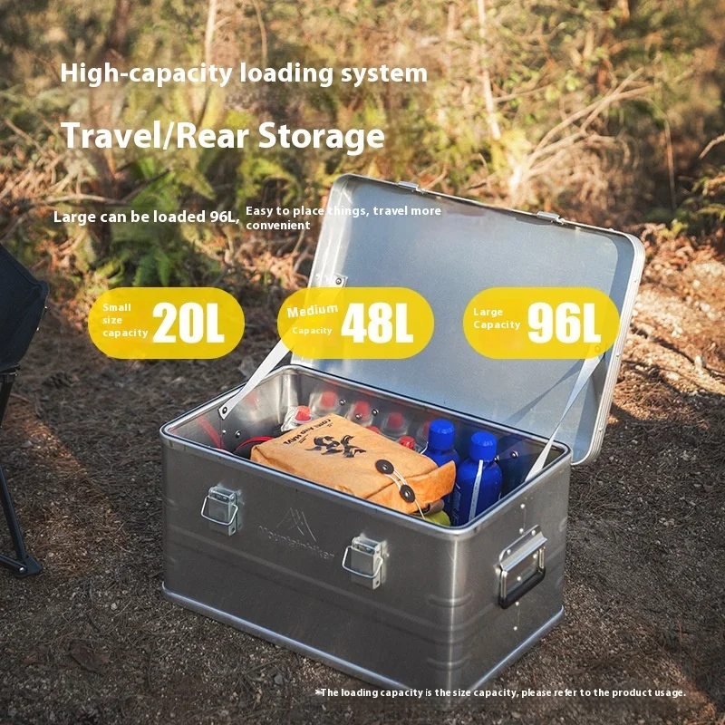 MOUNTAINHIKER 20L 30 48L 50L 80L 96L キャンプピクニックトラベルボックスアクセサリー収納袋ハイキングアルミ合金大容量ボックス