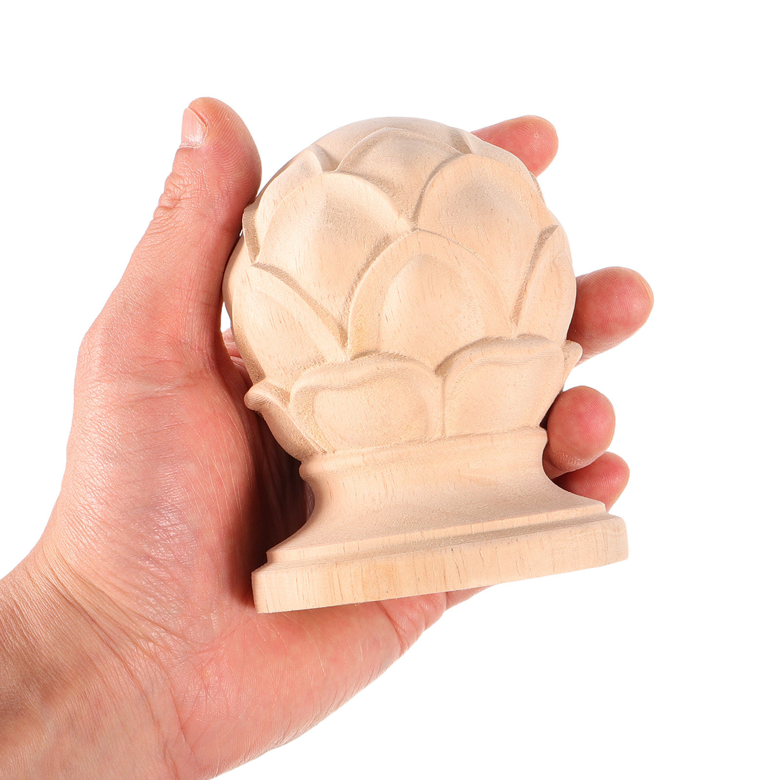 Solid Wood European Style Stair Post Finial Decorative Carved Stairway Railing Finials Home Interior Decor Stair Post