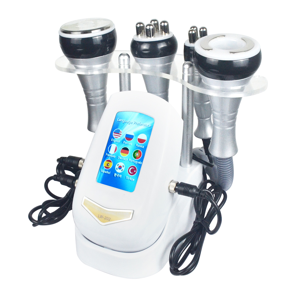 4 in 1 Terapia sottovuoto Cavitazione RF Radiofrequenza Rimozione del grasso Corpo Macchina dimagrante Strumento per modellare il massaggio ad ultrasuoni