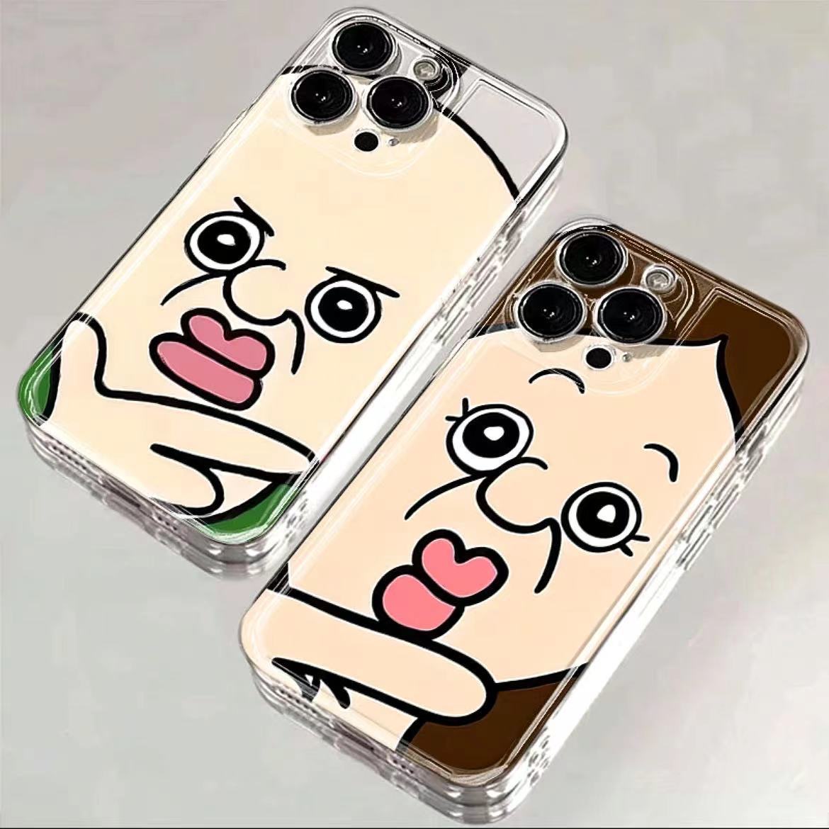 Coppia divertente Cartoon Bang Bang Tang Tang Proteggi la cassa del telefono per iPhone 16 15 14 13 12 11 Mini Pro Max X XR XSMax 7 8 Plus SE20